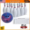 Birilli da bowling 12 pound olahraga Set bola karet pin plastik untuk latihan Modello SET 66 kg 231012