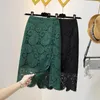 Skirts Women's Clothing 2023 Spring And Aummer Fashion Loose Lace Bag Hip Mid Black Faldas Mujer Moda Vetement Femme Jupe