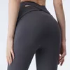 Lulu Primavera ed Estate Pantaloni da Yoga a Vita Alta con Croce all'anca Pesca Sollevamento Elastico Fitness Abbigliamento da Donna