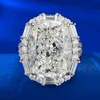 Anello di diamanti Moissanite rosa 8ct 100% 100% Sterling Sier Party Wedding Cand Rings for Women Men Engagement Gioielli