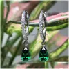 Boucles d'oreilles en forme de poire délicate Cz pour femmes, cristal de haute qualité, polyvalent, joli cadeau, bijoux de mode, fête quotidienne, Dhgarden Otli2