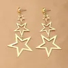 Boucles d'oreilles pentagramme multicouches, à la mode, personnalisées, épissage Simple, cadeaux pour femmes, vente en gros, 2023