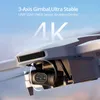 Potansik Mini Drone 3 Eksen Gimbal 6km GPS 4K Profesyonel Kamera Dronları Seyahat Hediyeleri için Fırçasız RC Oyuncak Quadcopter Atom