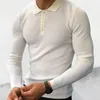 Herren Polos Männer Casual Social Langarm Polo Marke Shirts Bodybuilding Streetwear Slim Fit Kleidung Muscle Design Hemd Ropa Hombre