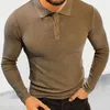 Herren Polos Männer Casual Social Langarm Polo Marke Shirts Bodybuilding Streetwear Slim Fit Kleidung Muscle Design Hemd Ropa Hombre