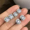 Stud Earrings Gorgeous Blue Cubic Zirconia For Women Noble Wedding Party Earring Fine Birthday Gift Lady Fashion Jewelry
