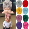 Bérets 30pcs en vrac prix de gros coton doux attaché cheveux arc turban casquettes pour filles élastique coiffe de tête enfants headwrap boutiques accessoires