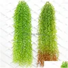 Decorative Flowers Artificial Hanging Plants Greenery Willow Leaf Fake Garland For Window Garden Home Decor Wedding Decoration Falling Dhry1