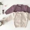 Cardigan 7087 Księżniczka Baby Girls Sweters Knofry Cardigans Bardigans Infant Tops Ubrania dla dzieci 231012