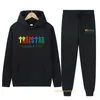 2023Tracksuit Trapstar Marque Imprimé Sportswear T-shirts pour hommes 16 couleurs Chaud Deux pièces Ensemble Sweat à capuche ample Pantalon Jogging 220615