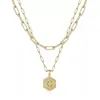 Naszyjniki wiszące A-Z 26 Początkowa biżuteria naszyjnika ze złotym kolorem tytan stalowy wielowarstwowy kołnierz alfabet nazwa dla kobiet prezent