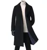 Mélanges de laine pour hommes trench-coat en laine haut de gamme automne et hiver Europe États-Unis noir épais long grande taille laine 231011