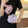 Shoulder Bags Women Bag Clip Mouth Clothes Modeling Design Ins Fashion Personality Style Metal Zipper Decoration Ladies Crossbody