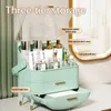 Boxes Jewelry Boxes Large Cosmet Storag Box Luxury Dresser Organizer Box with Lid Makeup Organiser Dustproof Cotton Pads Jewelry Make U