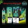 Bang king 6000 sbuffi sigaretta elettronica ricaricabile monouso Vape Mesh bobina 0% 2% 3% 5% 1100mAh batteria preriempita baccelli da 14 ml cartucce sigarette elettroniche dispositivo penna 6k