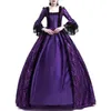 Robes décontractées Femmes Rétro Party Princesse Robe Médiévale Cosplay Robe Dentelle Élégante Maxi Robe Gothique Vintage Col Carré Flare Manches Robe