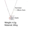 Pendant Necklaces Circle & Geometric Hexagon Marble Stone With 26 Letters On Pendants Thin Chain Silver Plated Golden For Women