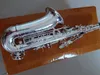 New Mark VI Personalizado Alto Saxofone Banhado A Prata E Flat Marca Profissional Instrumento Musical Sax Chaves de Cor Com Caso Bocal de Latão Reed Ship