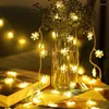 Kerstversiering Ornamenten Boom LED Sneeuwvlokken Lichten String Garland Holiday Natal Navidad Kerst Home Decor