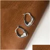 925 Sterling Sier Metal Irregar Hoop Earrings for Women Insinice Geometric Earring oorbellen wholesale S-e433 dhgarden otrgn