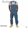 Men's Jeans 2023 Men Autumn Winter Men's Cowboy Siamese Stylish lti-Pocket Loose Solid Color Casual Jeans Cargo Safari Overall JumpsuitsL231011