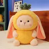 Pluche Poppen 27 cm Schattig Konijn Veranderen in Aardbei Ananas Avocado Speelgoed Mooie Zachte Cartoon Gevuld Voor Baby Kids Gift 231012