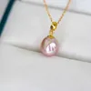 Pendant Necklaces YUNLI Real 18K Yellow Gold Necklace Water Drop Natural Freshwater Pearl Pure AU750 Fine Jewelry for Women PE020 231011