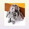 Ashion Yeni Paslanmaz Çelik Spaceman Key Ring Luxury Designer Keychain Kendinden Savunma Yüksek Kalite Para Çantası Anahtarlık Kolye Access7101374
