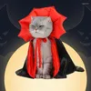 猫の衣装犬PO小道具衣装衣装ペットケープソフトブラック吸血鬼マントのための柔らかい黒