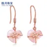 S925 Sterling silver Color Treasure jewelry natural powder crystal earrings stud Q231012