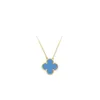 Gold Plated Classic Fashion Necklace Four Leaf Clover Pendant Designer Jewelry for Men Women Chain Wedding Party Gift High
