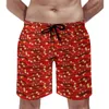 Men's Shorts Christmas Print Board Men Short Dachshunds Elastic Waist Pants Large Size