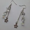 Hoop Earrings Handmade Star Charm Fairy Tale Core