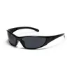 Sonnenbrillenrahmen Silber Sport Sonnenbrille Männer Frauen Retro Punk Radfahren Trendy Sonnenbrille für männliche Shades Goggle Outdoor Y2K 231012