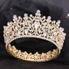 Grandi diademi e corone di cristallo della regina Diadema da sposa per le donne Copricapo Ornamenti per capelli Gioielli per la testa di nozze