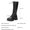 Damen Mid Calf Boots Gepolsterte Schuhe Kniehohe Winter Sneakers Punk Style Military Casual Weiß Schwarz Lucury Platform Woman 230922