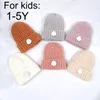 1-5Y Kids Warm Winter Hats Designer Beanie Bucket Santa Hat Lamb Wool Knitted Hat Beanie Hats for Children Skull Caps Letters Fitted Hat 6 Colors