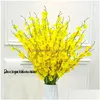 Decorative Flowers 5 Fork Artificial Dancing Orc Wedding Home Decoration Flower El Phalaenopsis Plants Dhegi