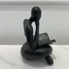 Dekorative Figurenharz Lesebuch für innere nordische abstrakte Figur Statue Home Wohnzimmer Büro Desktop Dekor Handwerk