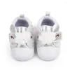 Primeros caminantes Bebés pequeños Bebés Niños Niñas Zapatos para nacido Suela suave Lona Sólido Calzado Cuna Impresión Antideslizante