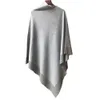 Sjalar mode strass stickat sjal batwing capecloak lös mjuk kvinna poncho cape pullover tröja päls 231012