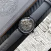 2023 Neue Luxus-Herrenuhren mit drei Stichen Durchmesser, automatische mechanische Uhr, hochwertige europäische Top-Marken-Armbanduhr, Lederarmband, ausgehöhlter Stil