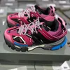 Diseñadores Zapatos Track 3.0 Zapatillas de deporte para mujer para hombre 555 entrenadores Paris Triple Blanco Negro Rosa Gris Plataforma Deporte Zapatilla de deporte 35-45 006