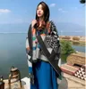 Châles Poncho Imitation Cachemire Pograph Écharpe Chaud Châle Femmes Tourisme Outwear Cape À Capuchon Tricoté Lady Capes Manteau Café 231012