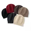 ベレー帽シンプルなニットテクスチャハット優先カシミア秋の冬暖かい女性ソフトソリッドカラービーン