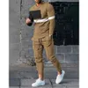 Herrspåriga höstlång ärm T -skjortor Suiter Män TRACKSUPT JOGGER Sportkläder Sweatshirt Overdimensionerade män Kläder 2 -stycken Set 231011