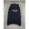 2023 Balenciiaga Sweat à capuche pour hommes Sweats à capuche de créateurs de mode Paris Classic Home Cola Wave Print Stripe Loose Capuche Unisexe