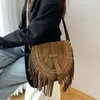 Sacs de soirée Marque Sac à bandoulière à volants Femme de haute qualité Nubuck Cuir Crossover Mode Portefeuille et sac à main Designer