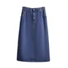 Spódnice 150 kg damskiej luźnej spódnicy damskiej damskiej spódnicy 5xl 6xl 7xl 8xl 9xl elastyczna talia Temperamentowa spódnica Blue 231011