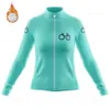 Camisas de ciclismo Tops Mujeres Invierno Polar Ciclismo Jersey Manga larga Ropa de bicicleta Deportes al aire libre MTB Bicicleta Ropa cálida Ropa Ciclismo Mujer 231011